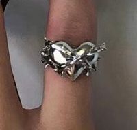 Retro Cool Style Heart Alloy Plating Women's Rings sku image 1