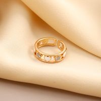Women's Retro Fashion Heart Alloy Rings Plating Artificial Crystal main image 2