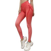 Gradient Color Solid Color Chemical Fiber Blend Nylon Active Bottoms Skinny Pants main image 4