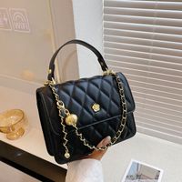 Women's Fashion Solid Color Rhombus Square Magnetic Buckle Square Bag Pu Leather Shoulder Bags main image 5
