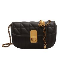 Women's Pu Leather Solid Color Elegant Fashion Metal Button Square Zipper Crossbody Bag Square Bag main image 3