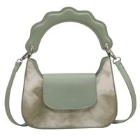 Women's Pu Leather Solid Color Fashion Square Zipper Handbag Crossbody Bag sku image 2