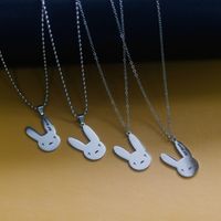 Women's Fashion Rabbit Letter Stainless Steel Necklace Plating Titanium Steel Necklaces main image 2