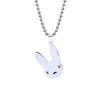 Women's Fashion Rabbit Letter Stainless Steel Necklace Plating Titanium Steel Necklaces sku image 1