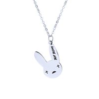 Women's Fashion Rabbit Letter Stainless Steel Necklace Plating Titanium Steel Necklaces sku image 4