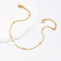 Simple Style Round Dots 201 Stainless Steel Plating 18K Gold Plated Unisex Anklet main image 2