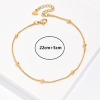 Simple Style Round Dots 201 Stainless Steel Plating 18K Gold Plated Unisex Anklet main image 3
