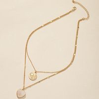 Vintage Style Sun Alloy Plating Artificial Crystal Necklace main image 3