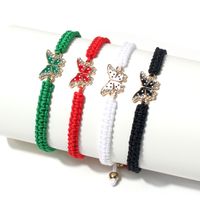 Fashion Butterfly Alloy Drawstring Inlay Zircon Bracelets main image 7