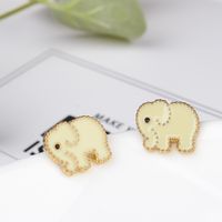 Pendientes De Aleación De Elefante Animal A La Moda Para Mujer sku image 1