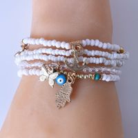 Casual Devil's Eye Anchor Butterfly Beaded Alloy Layered Plating No Inlaid Bracelets 1 Piece main image 4