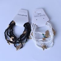 Casual Devil's Eye Anchor Butterfly Beaded Alloy Layered Plating No Inlaid Bracelets 1 Piece main image 2