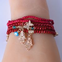 Casual Devil's Eye Anchor Butterfly Beaded Alloy Layered Plating No Inlaid Bracelets 1 Piece main image 5