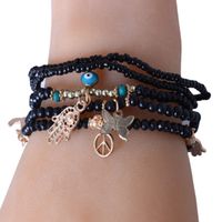Casual Devil's Eye Anchor Butterfly Beaded Alloy Layered Plating No Inlaid Bracelets 1 Piece main image 6