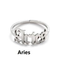 Women's Fashion Constellation Stainless Steel No Inlaid Stainless Steel Rings sku image 16