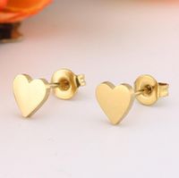 Women's Fashion Heart Stainless Steel No Inlaid Ear Studs Stainless Steel Earrings main image 6