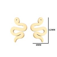 Women's Simple Style Snake Stainless Steel No Inlaid Ear Studs Plating Stainless Steel Earrings main image 4