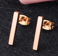 Women's Simple Style Geometric Stainless Steel No Inlaid Ear Studs Stainless Steel Earrings main image 4