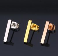 Women's Simple Style Geometric Stainless Steel No Inlaid Ear Studs Stainless Steel Earrings main image 1