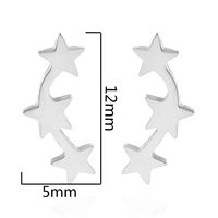 Women's Simple Style Korean Style Star Stainless Steel No Inlaid Ear Studs Stainless Steel Earrings main image 4