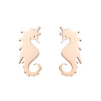 Women's Fashion Hippocampus Stainless Steel No Inlaid Ear Studs Stainless Steel Earrings sku image 4