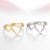 Women's Fashion Heart Stainless Steel No Inlaid Stainless Steel Rings main image 4
