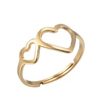 Women's Fashion Heart Stainless Steel No Inlaid Stainless Steel Rings sku image 1