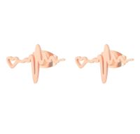 Women's Simple Style Electrocardiogram Stainless Steel No Inlaid Ear Studs Stainless Steel Earrings sku image 2