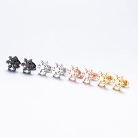 Women's Simple Style Animal Snowflake Stainless Steel No Inlaid Ear Studs Stainless Steel Earrings main image 1
