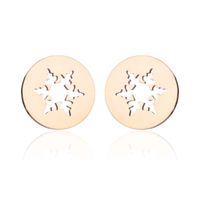 Women's Simple Style Animal Snowflake Stainless Steel No Inlaid Ear Studs Stainless Steel Earrings sku image 15