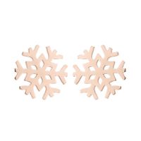 Women's Simple Style Animal Snowflake Stainless Steel No Inlaid Ear Studs Stainless Steel Earrings sku image 18