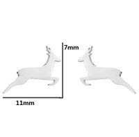 Women's Simple Style Animal Snowflake Stainless Steel No Inlaid Ear Studs Stainless Steel Earrings sku image 5