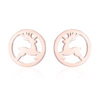 Women's Simple Style Animal Snowflake Stainless Steel No Inlaid Ear Studs Stainless Steel Earrings sku image 30