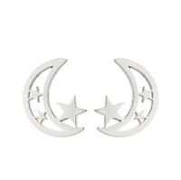 Women's Fashion Korean Style Geometric Star Stainless Steel No Inlaid Ear Studs Stainless Steel Earrings sku image 3