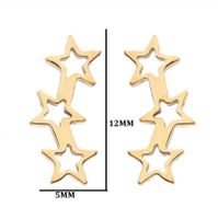 Women's Fashion Korean Style Geometric Star Stainless Steel No Inlaid Ear Studs Stainless Steel Earrings main image 3