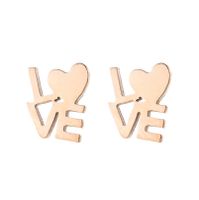1 Pair Simple Style Heart Shape Stainless Steel Plating Earrings sku image 28
