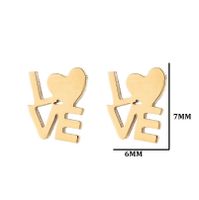 1 Pair Simple Style Heart Shape Stainless Steel Plating Earrings sku image 27