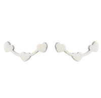 1 Pair Simple Style Heart Shape Stainless Steel Plating Earrings sku image 5