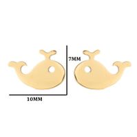 Women's Simple Style Animal Stainless Steel No Inlaid Ear Studs Stainless Steel Earrings sku image 24