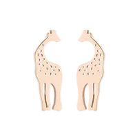 1 Pair Fashion Giraffe Stainless Steel Plating Ear Studs sku image 3