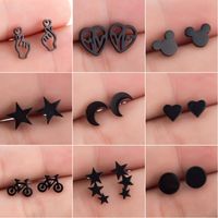 Women's Simple Style Korean Style Geometric Stainless Steel No Inlaid Ear Studs Stainless Steel Earrings main image 1