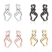 Women's Simple Style Korean Style Geometric Stainless Steel No Inlaid Ear Studs Stainless Steel Earrings main image 2