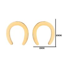 Women's Simple Style Geometric Stainless Steel No Inlaid Ear Studs Stainless Steel Earrings sku image 18