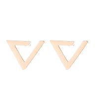 Women's Simple Style Geometric Stainless Steel No Inlaid Ear Studs Stainless Steel Earrings sku image 22