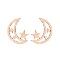 Women's Simple Style Geometric Stainless Steel No Inlaid Ear Studs Stainless Steel Earrings sku image 31