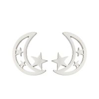 Women's Simple Style Geometric Stainless Steel No Inlaid Ear Studs Stainless Steel Earrings sku image 8