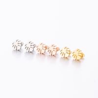 Women's Simple Style Geometric Snowflake Stainless Steel No Inlaid Ear Studs Stainless Steel Earrings main image 5