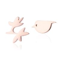 Women's Simple Style Geometric Snowflake Stainless Steel No Inlaid Ear Studs Stainless Steel Earrings sku image 10