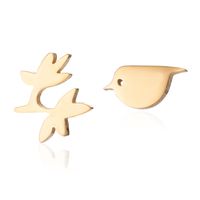 Women's Simple Style Geometric Snowflake Stainless Steel No Inlaid Ear Studs Stainless Steel Earrings sku image 9