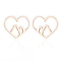 Women's Simple Style Geometric Snowflake Stainless Steel No Inlaid Ear Studs Stainless Steel Earrings sku image 25